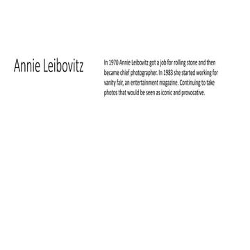 Annie leibovitz