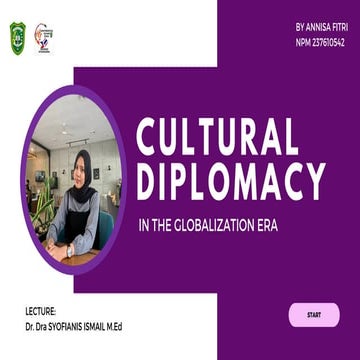 Cultural diplomacy in translation studies | PPTX