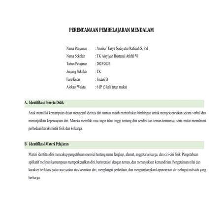 Modul Ajar Deep Learning Pendidikan Pancasila Kelas 1 Kurikulum Merdeka ...