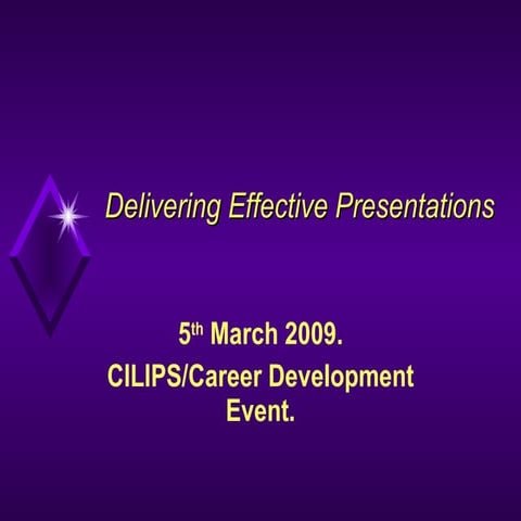 Delivering effective presentations