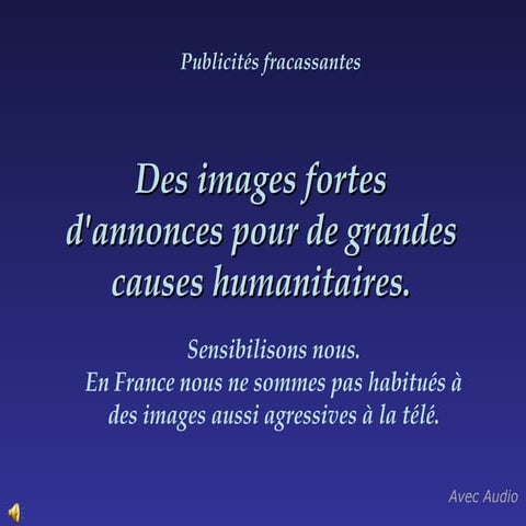 Annonces fracassantes