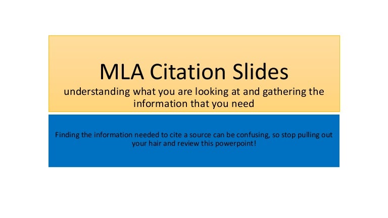 Annotated Mla Citation Pages