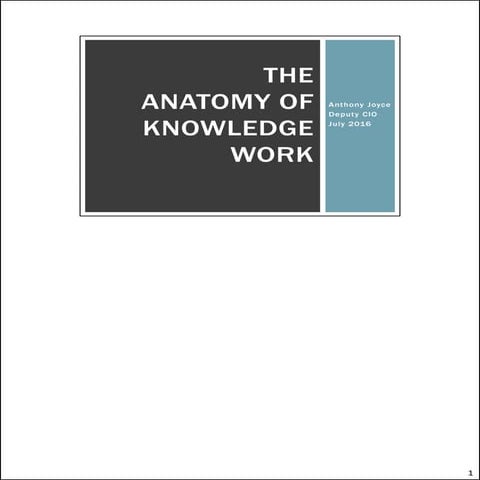 The Anatomy of Knowledge Work