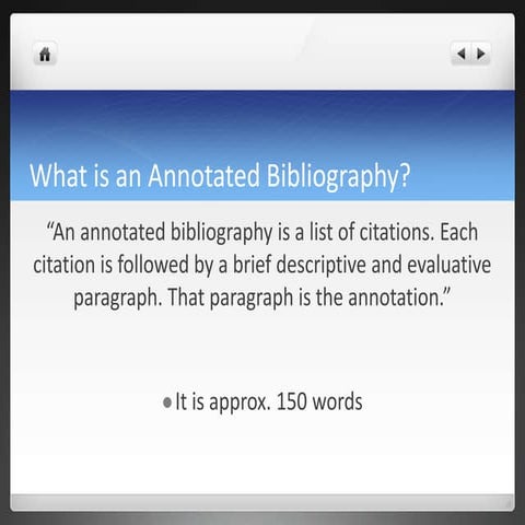 Annotated biblio
