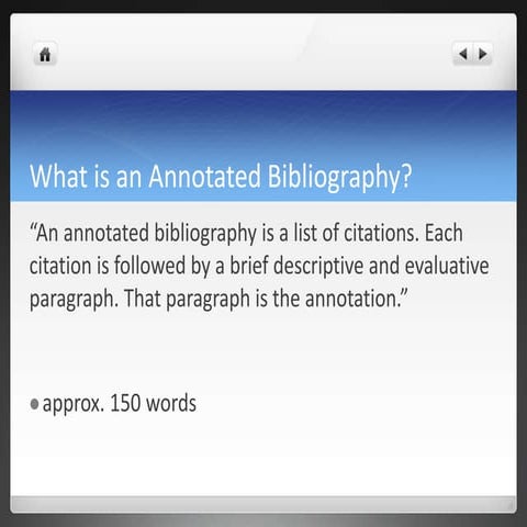 Annotated biblio
