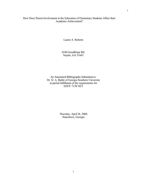Annotated bibliography