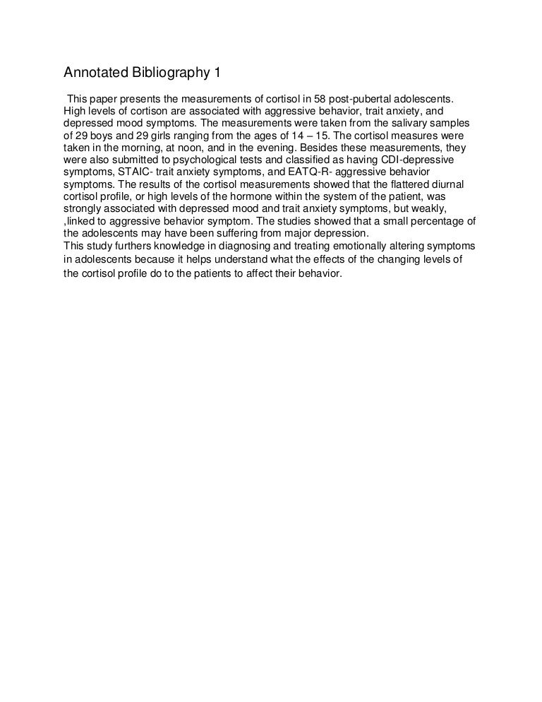 Apa annotated bibliography picture