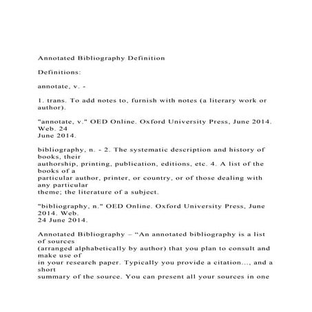 Annotated Bibliography Definition Definitions  annota.docx