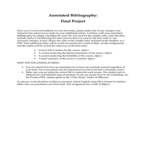 Annotated bibliography final project
