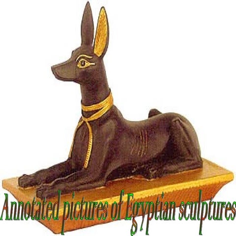 Annotated pictures of egyptian sculptures