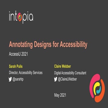 Annotating designs for accessibility