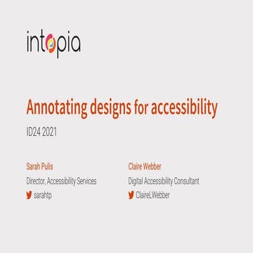 Annotating designs for accessibility