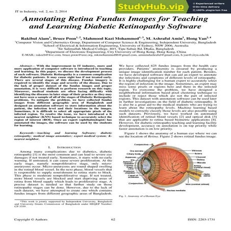 Annotating Retina Fundus Images for Teaching and Learning Diabetic Retinopath...