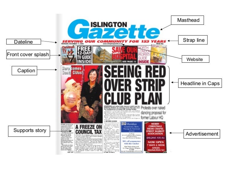 Newspaper article example image