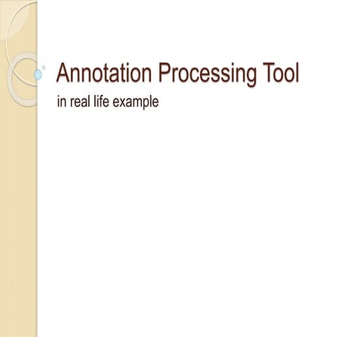 Annotation processing tool