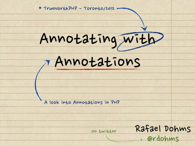 Annotating with Annotations