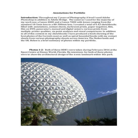 Portfolio for Falmouth University (Photography)