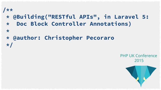 Laravel 5 Annotations: RESTful API routing