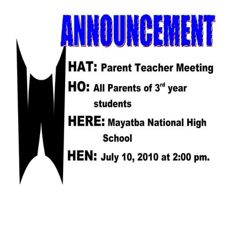 Announcement