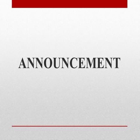 Announcement