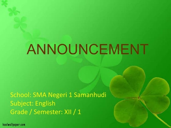 MODUL AJAR ANNOUNCEMENT TEXT KELAS IX.docx