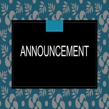 Announcement final test revised | PPT