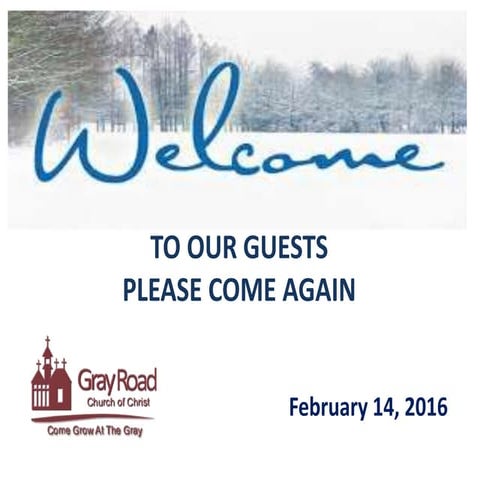 Announcement 2 14 2016