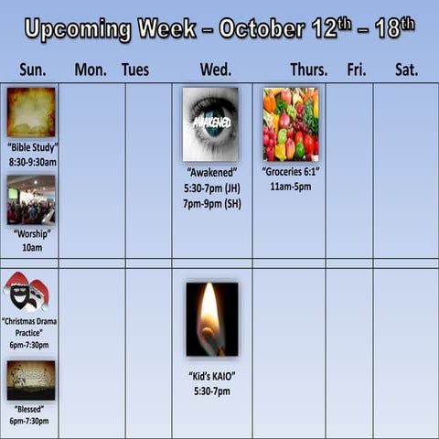 Praise Community Church Announcements