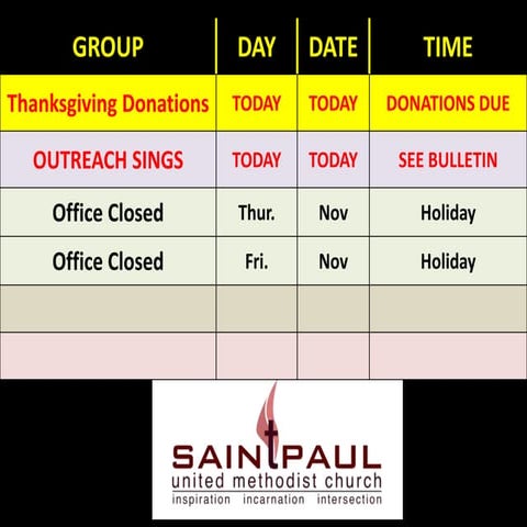 Announcements 112314