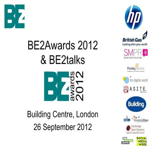 Announcing the 2012 BE2Awards