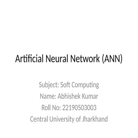 Comprehensive Overview of Artificial Neural Networks in Soft Computing ...