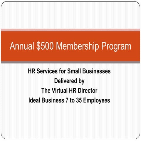 Annual $500 membership program