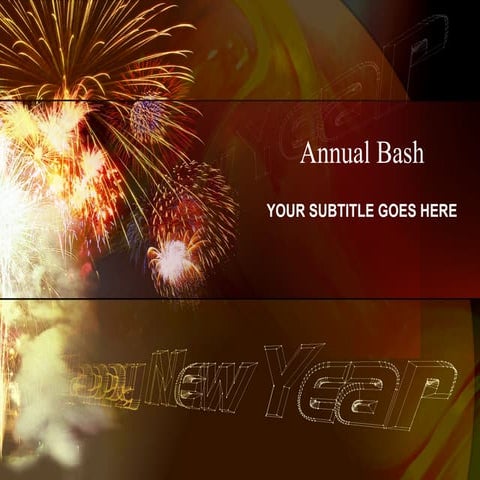 New Year PowerPoint Template-Annual Bash