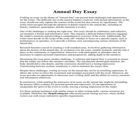 Annual Day Essay. मेर पठशल क स्नेह-संमेलन हंद नबंध Annual Day Celebration in ...