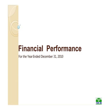 Annual financial performance 2010   mcb bank limited