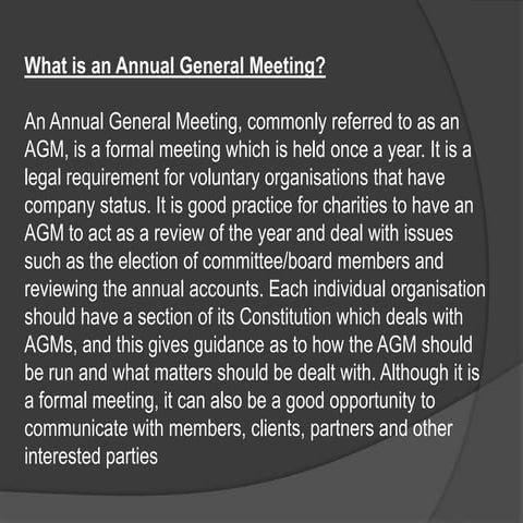 Annual general meeting