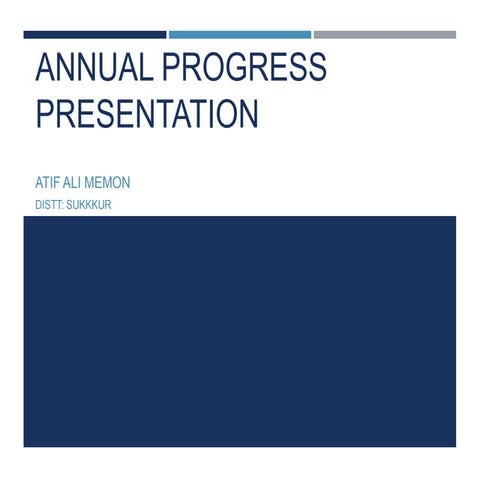 Annual progress presentation
