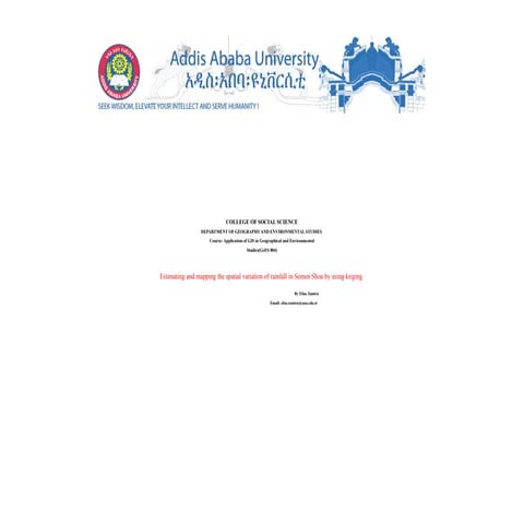 Annual rainfall Interpolation North Shoa Zone(Amhara region).pptx