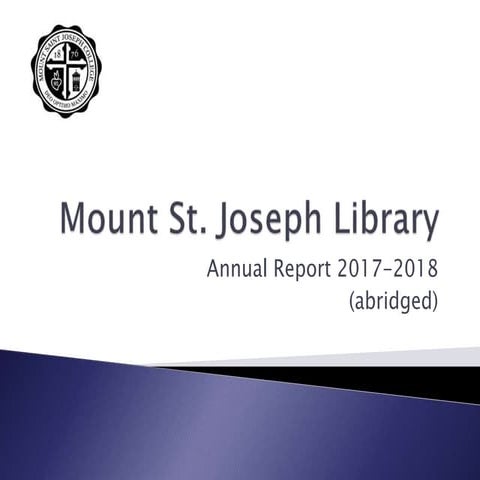 MSJ Library Annual report 2017-18 | PPTX