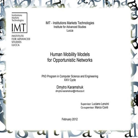 Modeling Human Mobility 