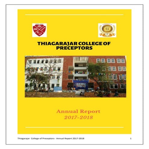  Annual report 2017 2018 - Thiagarajar College of Preceptors, Madurai