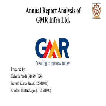 Annual report analysis of GMR infra ltd.