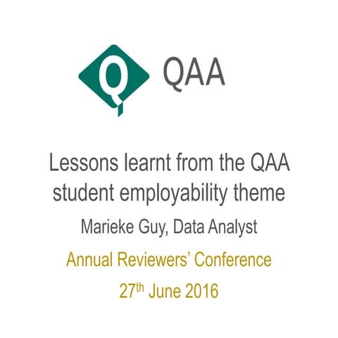 Lessons learnt from the QAA student employability theme