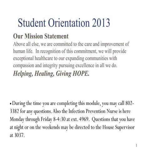 Redmond Student Orientation