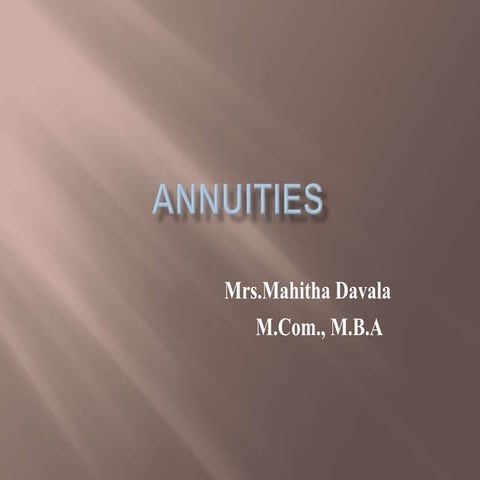 Annuities Ppt Pptx