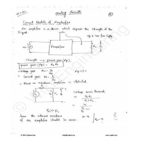 Analog Electronics HandWritten Notes