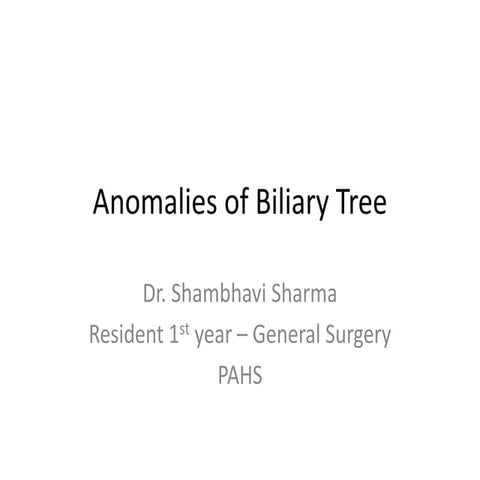 Surgical anatomy of biliary tree | PPTX