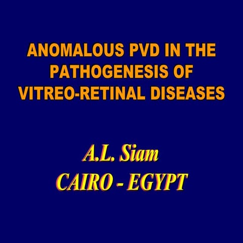 RETINOSCHISIS AND RETINAL DETACHMENT | PPT