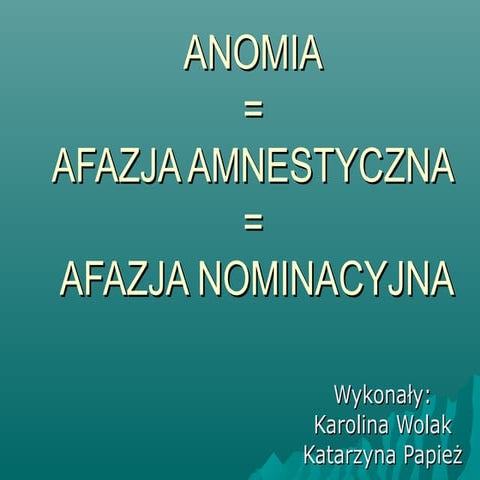 Anomia