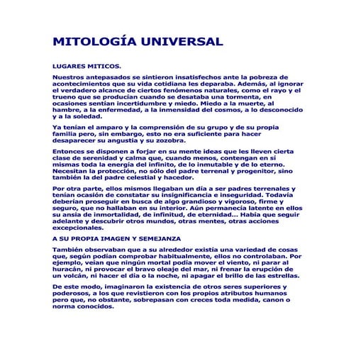 Anonimo   Mitologia Universal